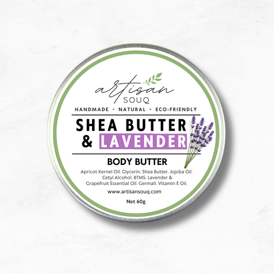 Shea & Lavender Natural Handmade Moisturizing Body Butter - 60g